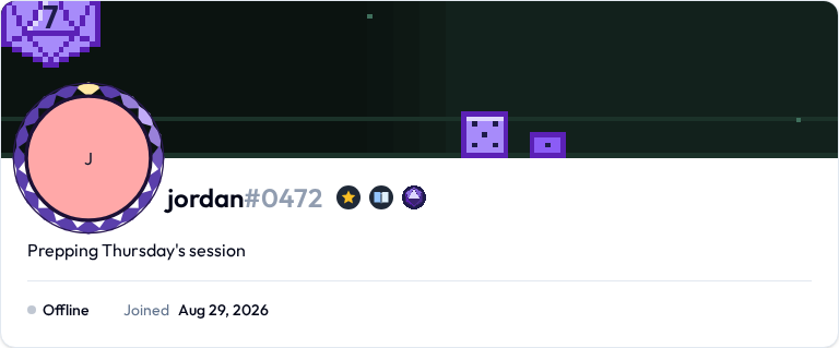 A profile page